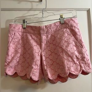 Pink eyelet Lilly Pulitzer “Buttercup” shorts GUC